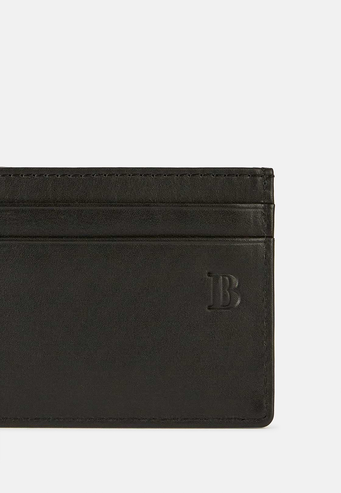 Leather Credit Card Holder, Black, hi-res