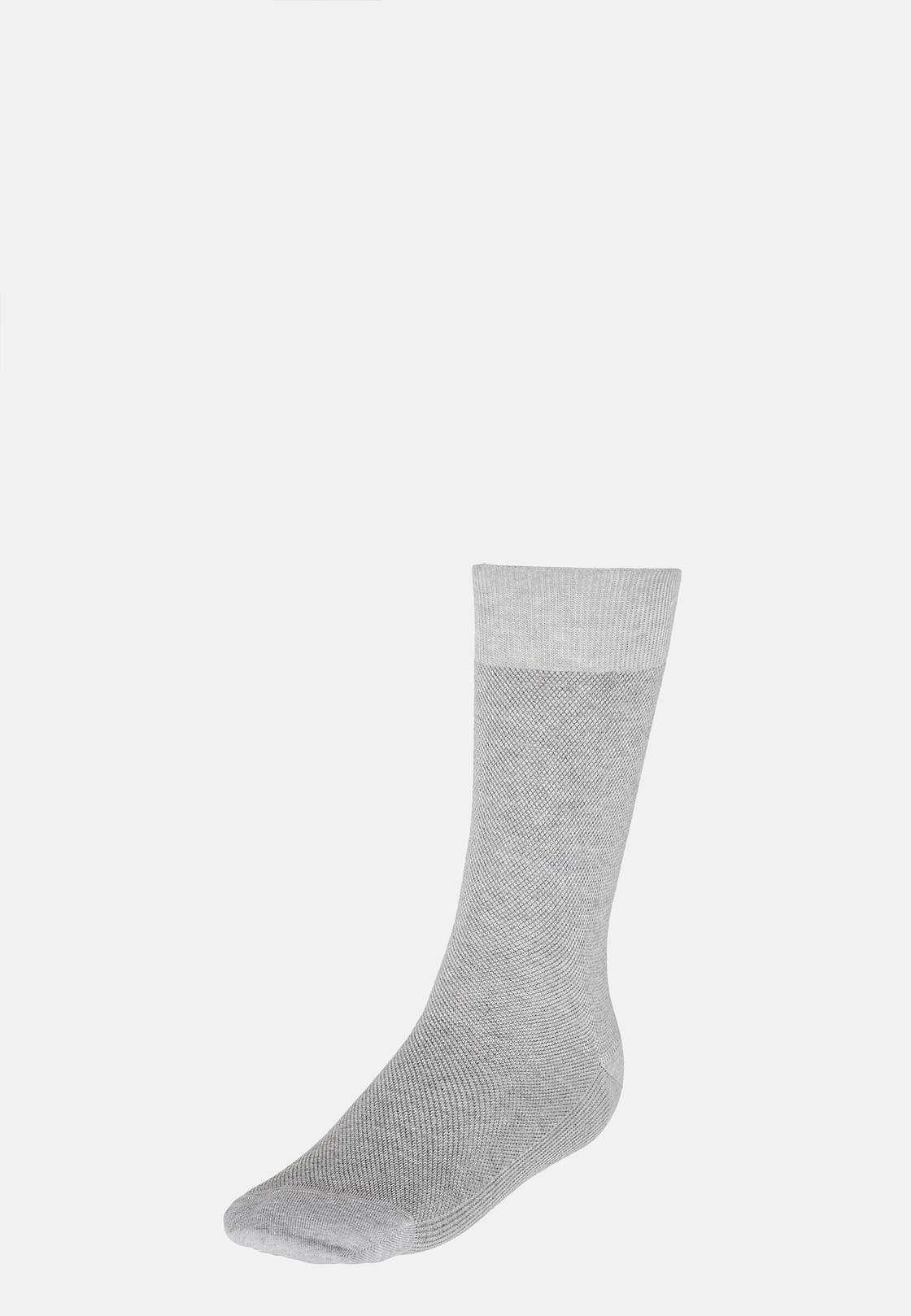 Oxford Cotton Socks In Organic Cotton, Grey, hi-res