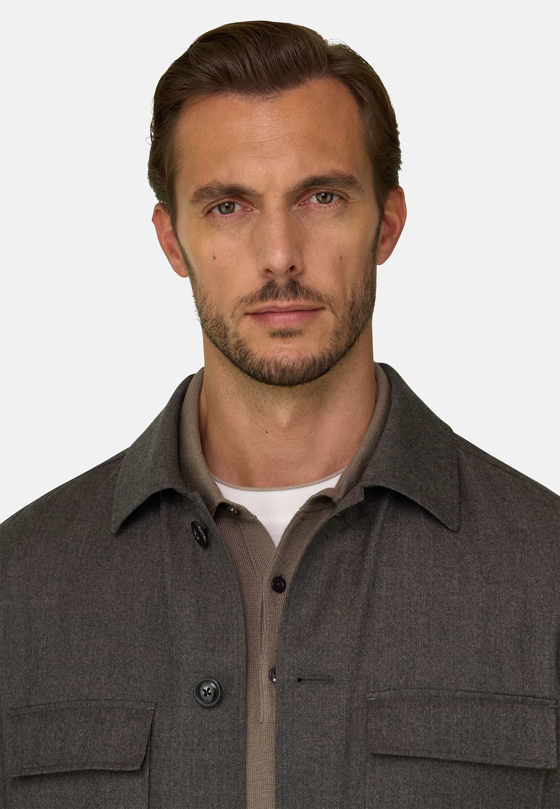 Shacket in Flannel, Taupe, hi-res, 3