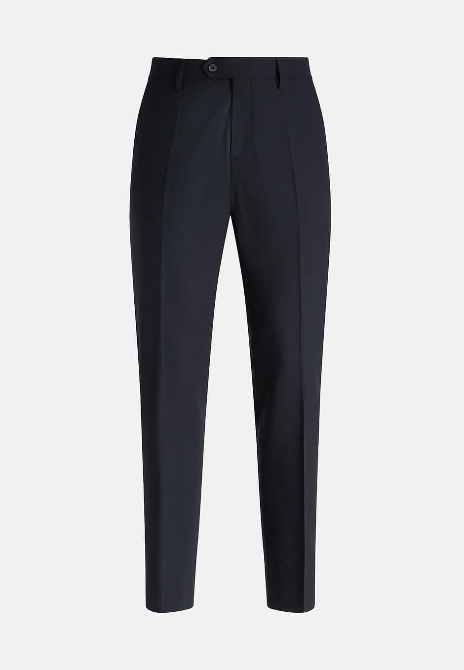 Washable Wool Stretch Trousers, Blue, hi-res