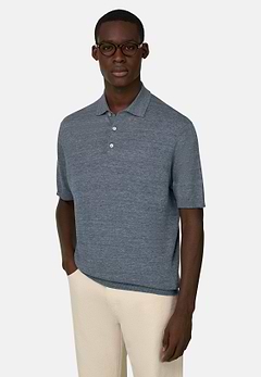 Polo En Maille De Lin Et Coton