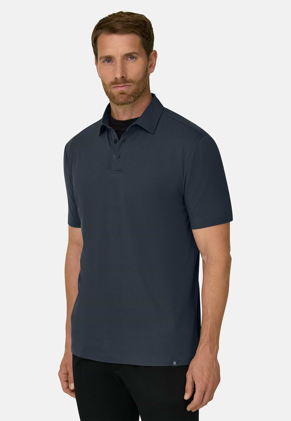 Polo in Stretch Supima Cotton Jersey, DKGE, hi-res
