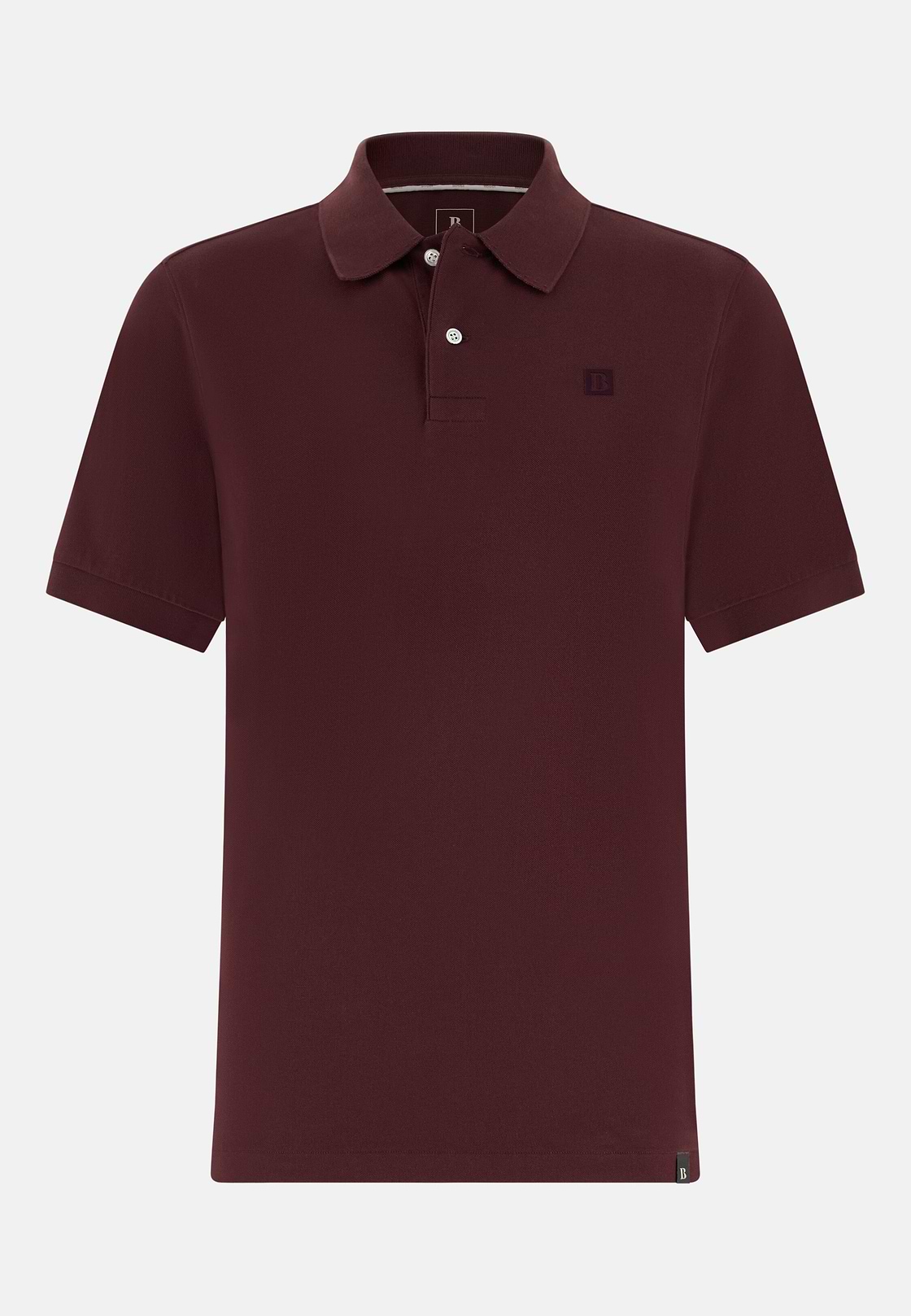 Polo In Pique Di Cotone Regular Fit, Burgundy, hi-res, 5