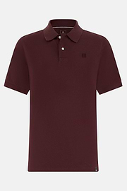 Polo In Pique Di Cotone Regular Fit, Burgundy, thumb, 5