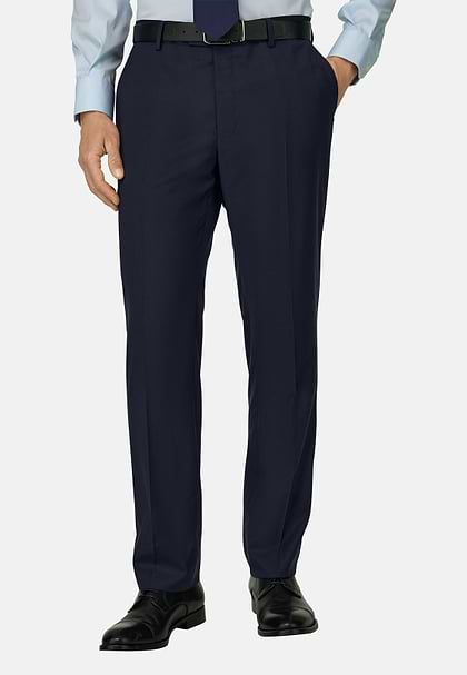 Wool B Aria Trousers, Navy blue, hi-res