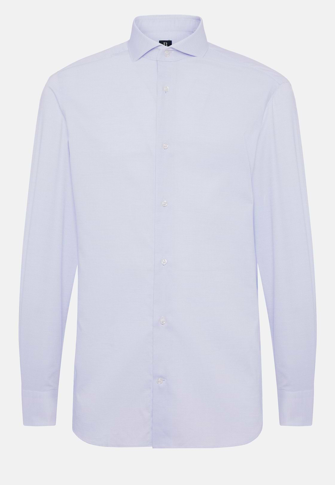 Chemise Bleu Clair En Coton Dobby Slim Fit, Bleu clair, hi-res