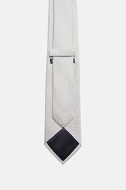 Silk Ceremonial Tie, Silver, hi-res