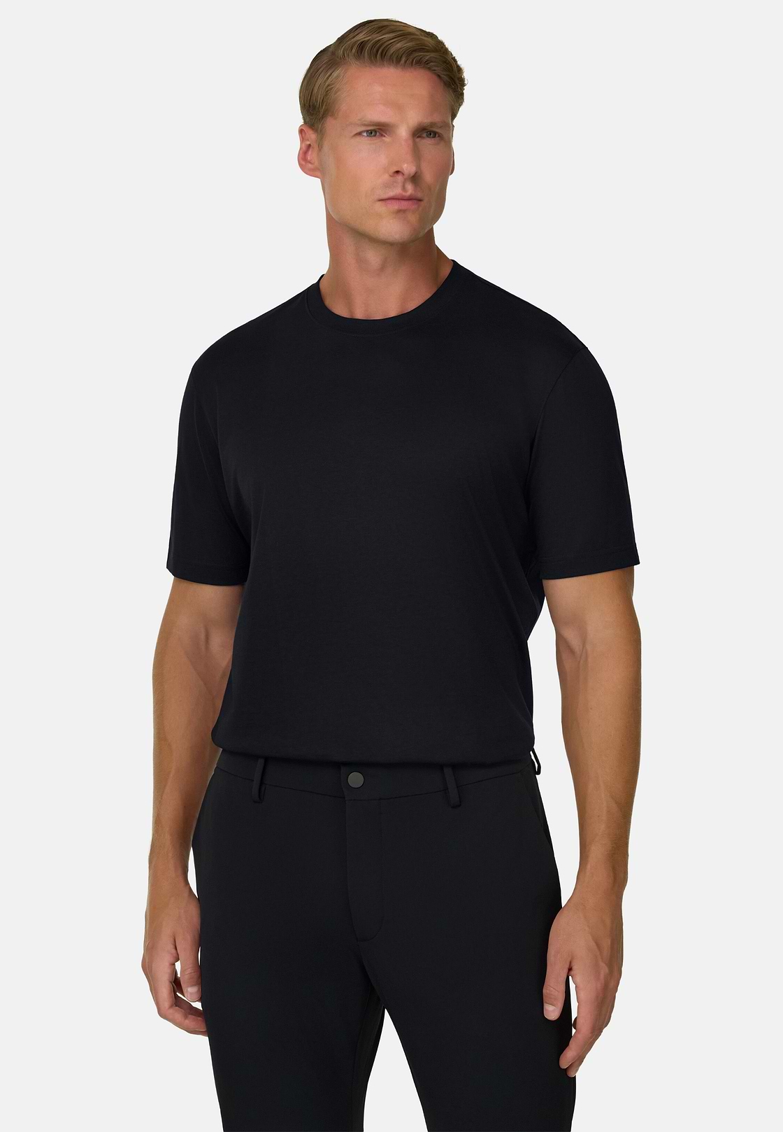T-shirt En Jersey De Coton Pima, Noir, hi-res, 1
