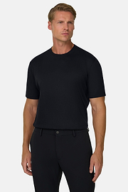 T-shirt En Jersey De Coton Pima, Noir, thumb, 1