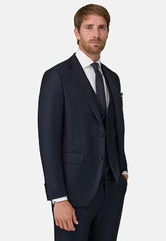 Navy Blue Super 130 Wool Jacket