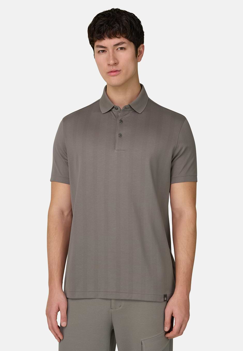 Jersey Polo Shirt With S-Cafè® Yarn, Mud, hi-res