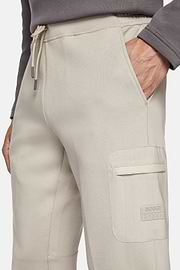 Lightweight Scuba Cotton Blend Trousers, Sand, hi-res