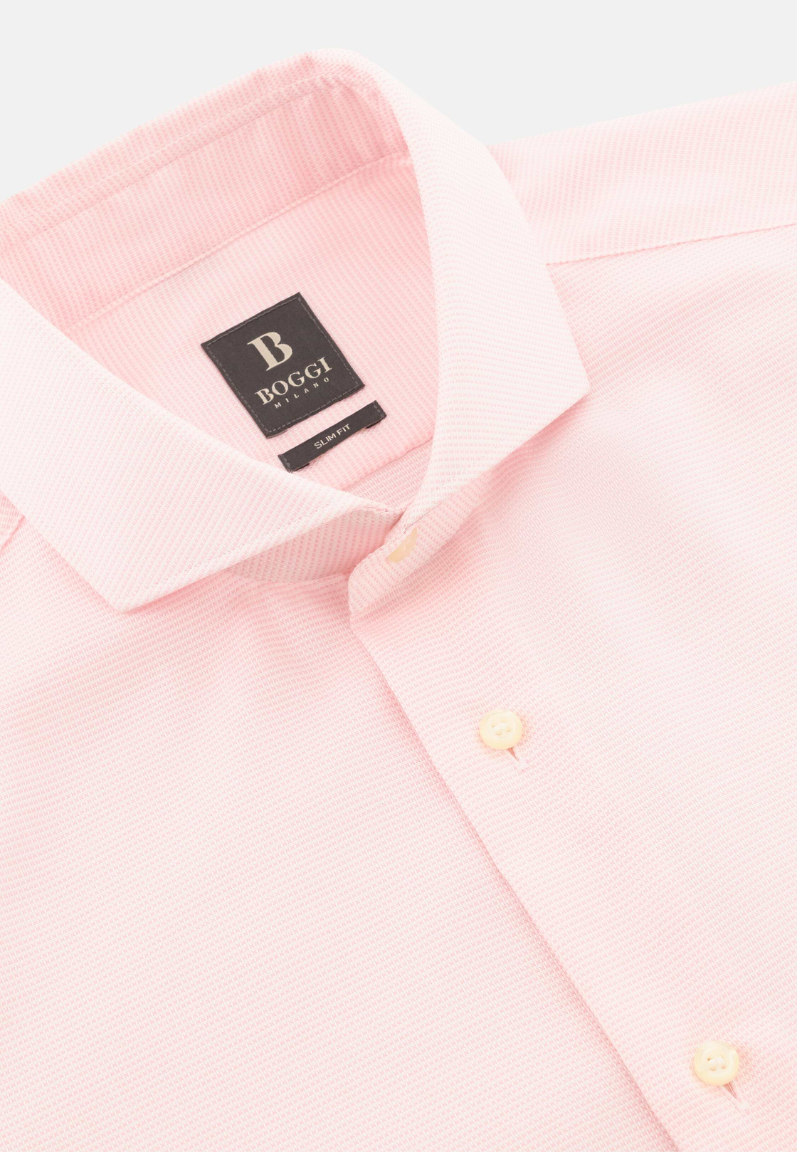 Hemd Aus Baumwolle Slim Fit, Rosa, hi-res, 5