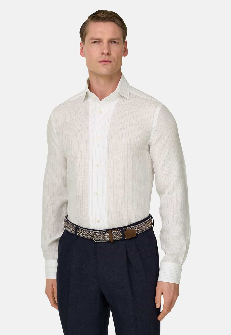 Chemise En Lin Regular Fit, Bleu clair, hi-res