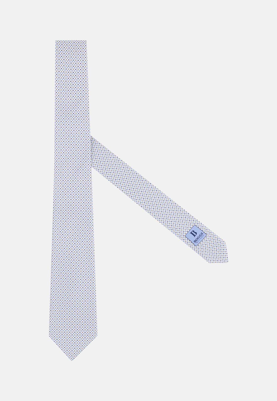 Geometric Patterned Silk Tie, Orange, hi-res, 1