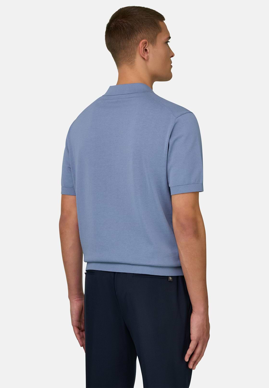 Polo En Coton, Bleu clair, hi-res, 3