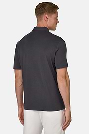 Polo Shirt In Stretch Supima Cotton, Black, hi-res