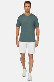 High-Performance Piqué Polo T-Shirt, Green, hi-res