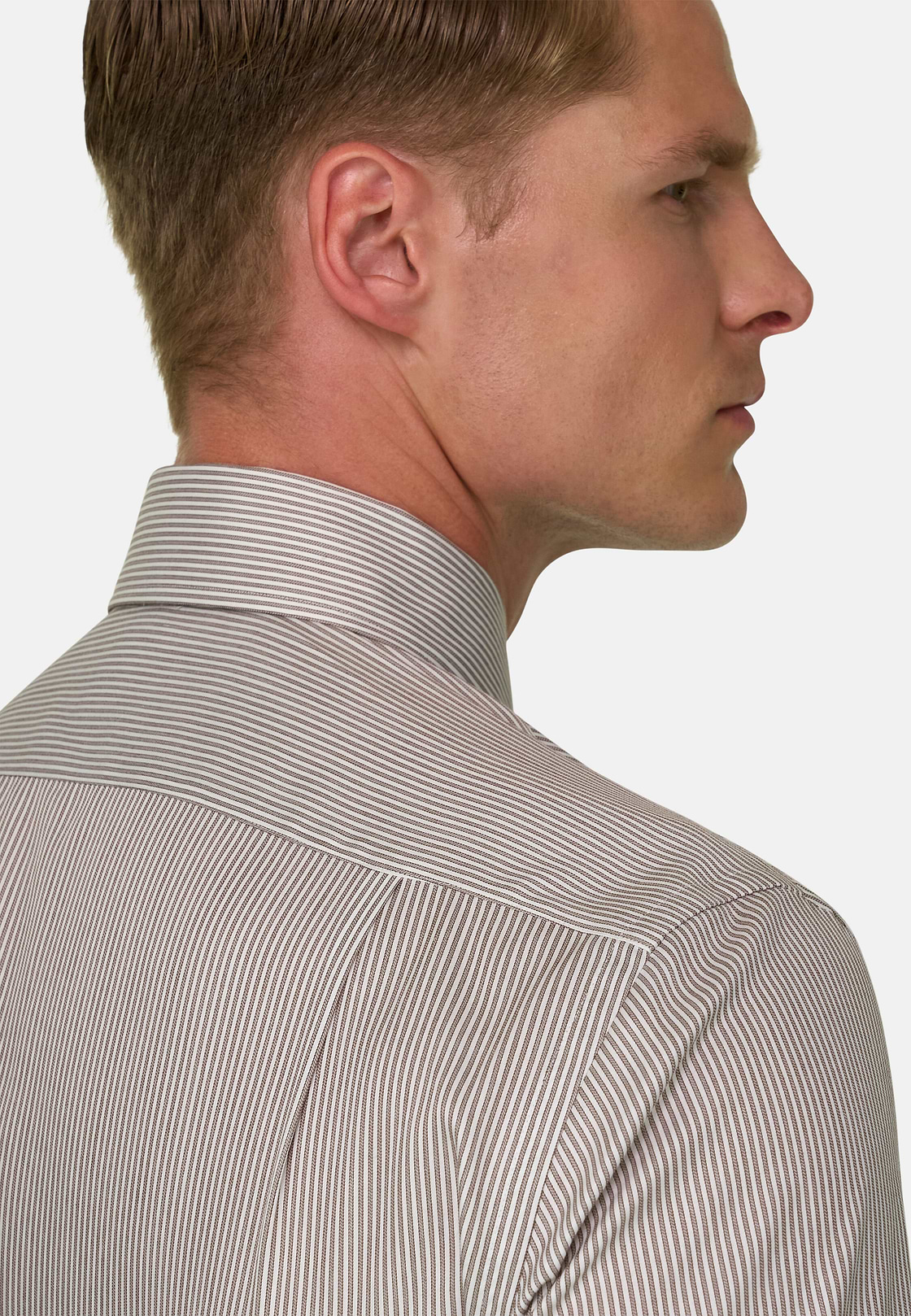 Overhemd Gestreept van Katoen Regular Fit, Brown, hi-res, 4