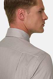 Overhemd Gestreept van Katoen Regular Fit, Brown, thumb, 4