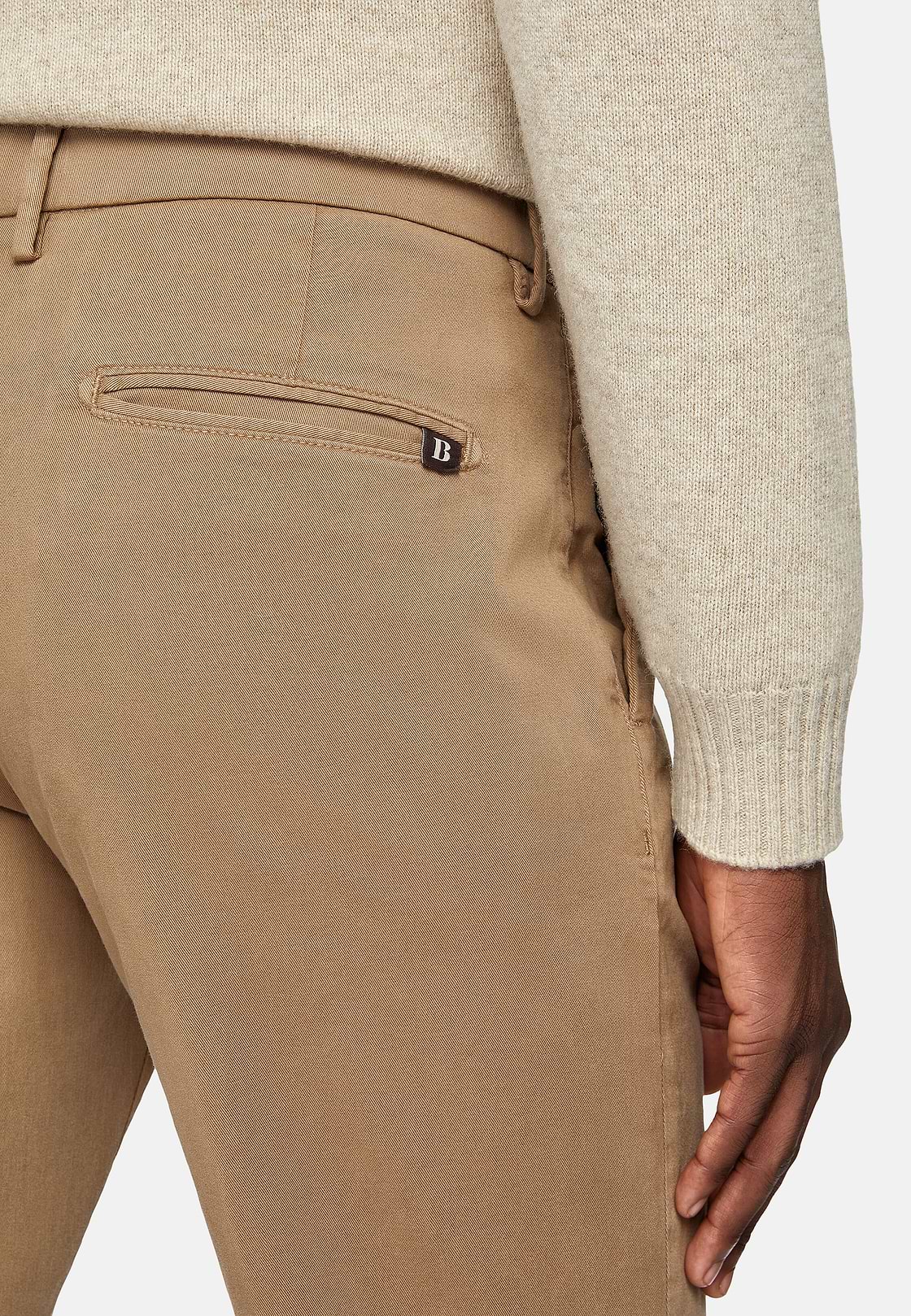 Stretch Cotton Trousers, Taupe, hi-res