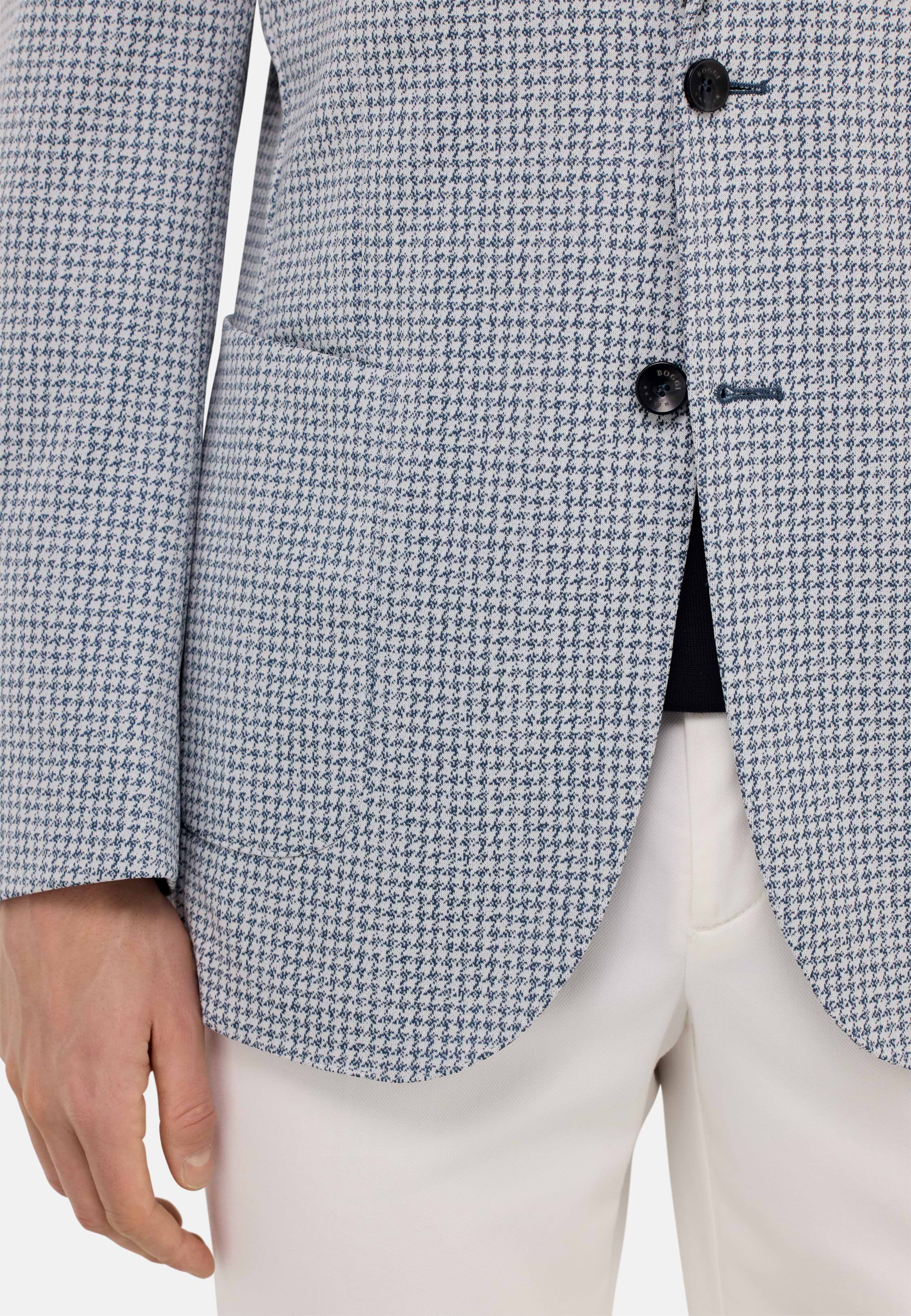 Tシャツ・カットソー IONSEOUL Blanc check blazer jacket BBU397 Men's B Jersey Houndstooth Jacket | Boggi Milano
