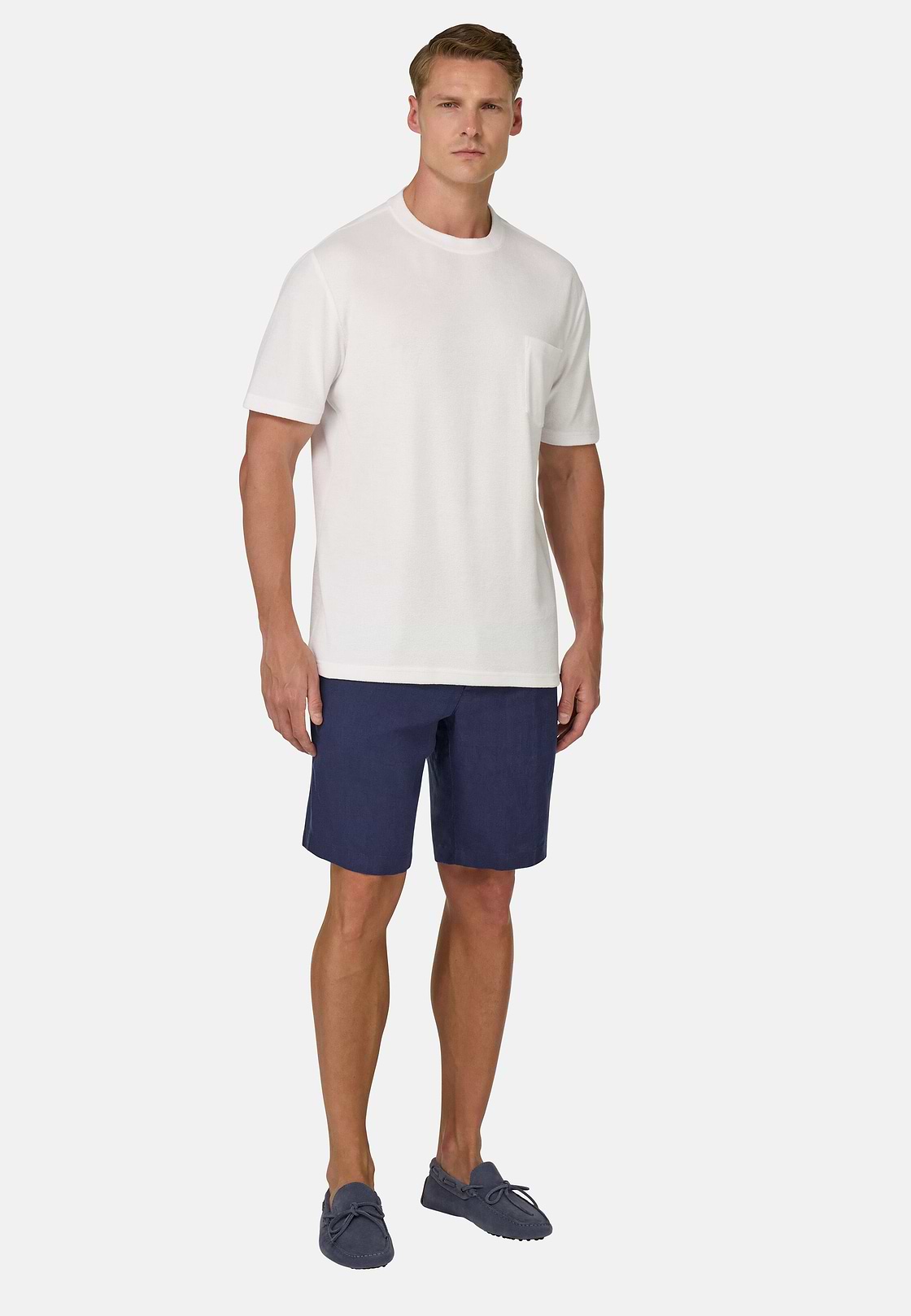 Cotton/Nylon T-Shirt, White, hi-res, 1