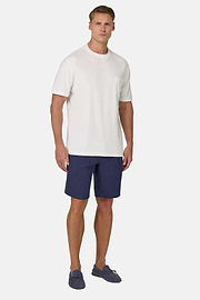Cotton/Nylon T-Shirt, White, thumb, 1
