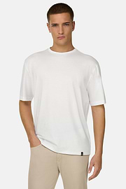 T-Shirt aus Pima-Baumwolle, Weiß, thumb, 2