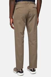 B Tech Trousers in Stretch Technical Fabric, Taupe, hi-res