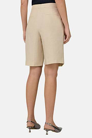 Bermudas De Lino, Crema, thumb, 4