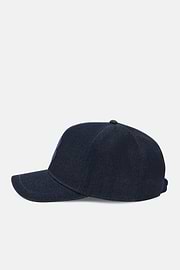 Cappello Con Visiera E Ricamo In Cotone, Blu, thumb, 1