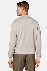 Sand Merino Wool Tech Polo Shirt, Sand, hi-res