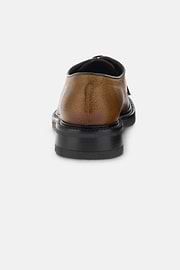 Derby Shoes in Grained Leather, Brown, thumb, 5