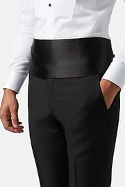 Silk Cummerbund, Black, hi-res