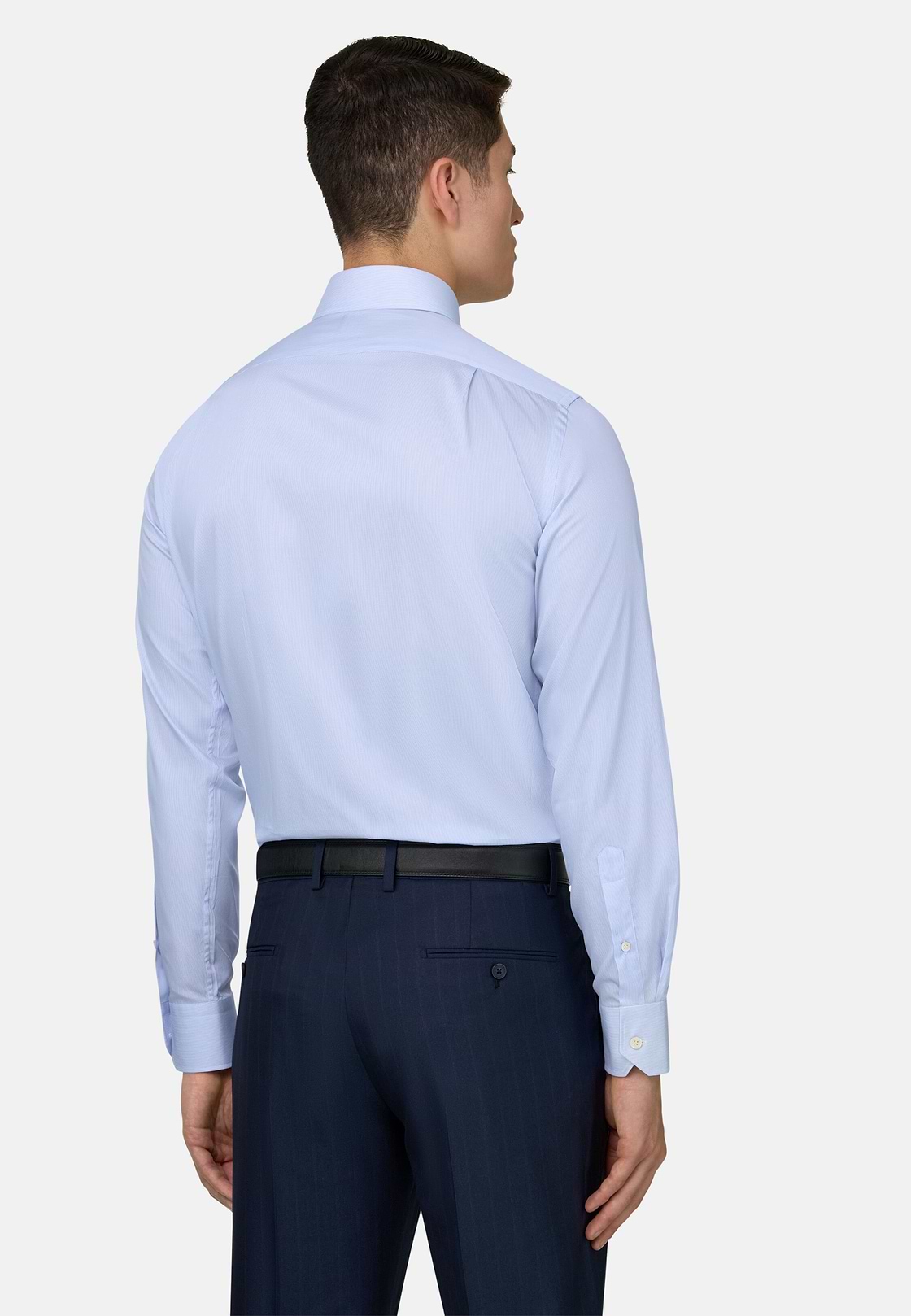 Hemd aus Baumwoll-Twill Regular Fit, Hellblau, hi-res, 3