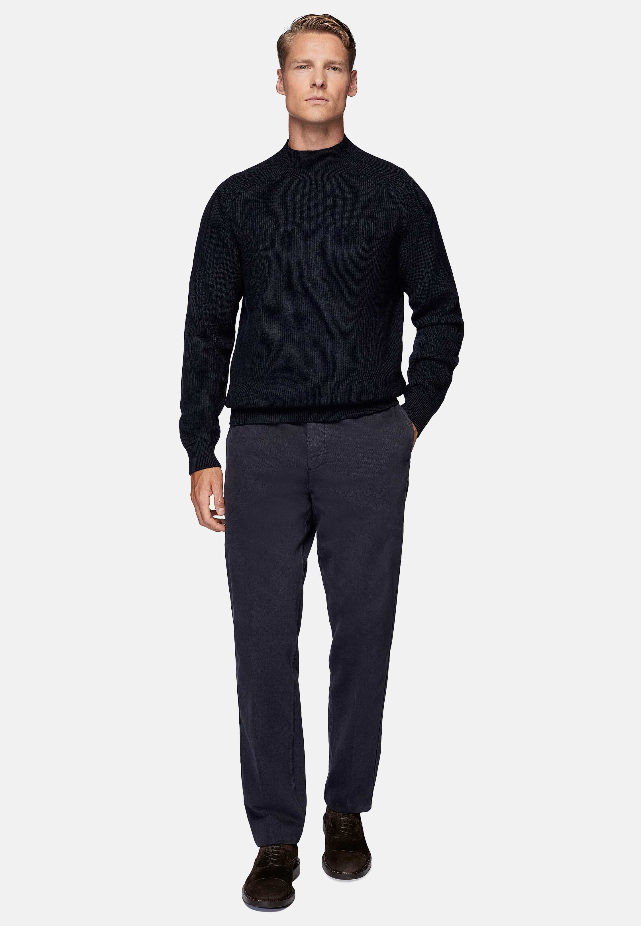 Baggy black polo neck jumper online