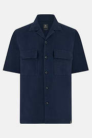 Linen Camp Overshirt, Navy blue, thumb, 6