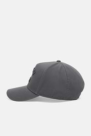Cappello Con Visiera E Ricamo In Cotone, Carbone, hi-res