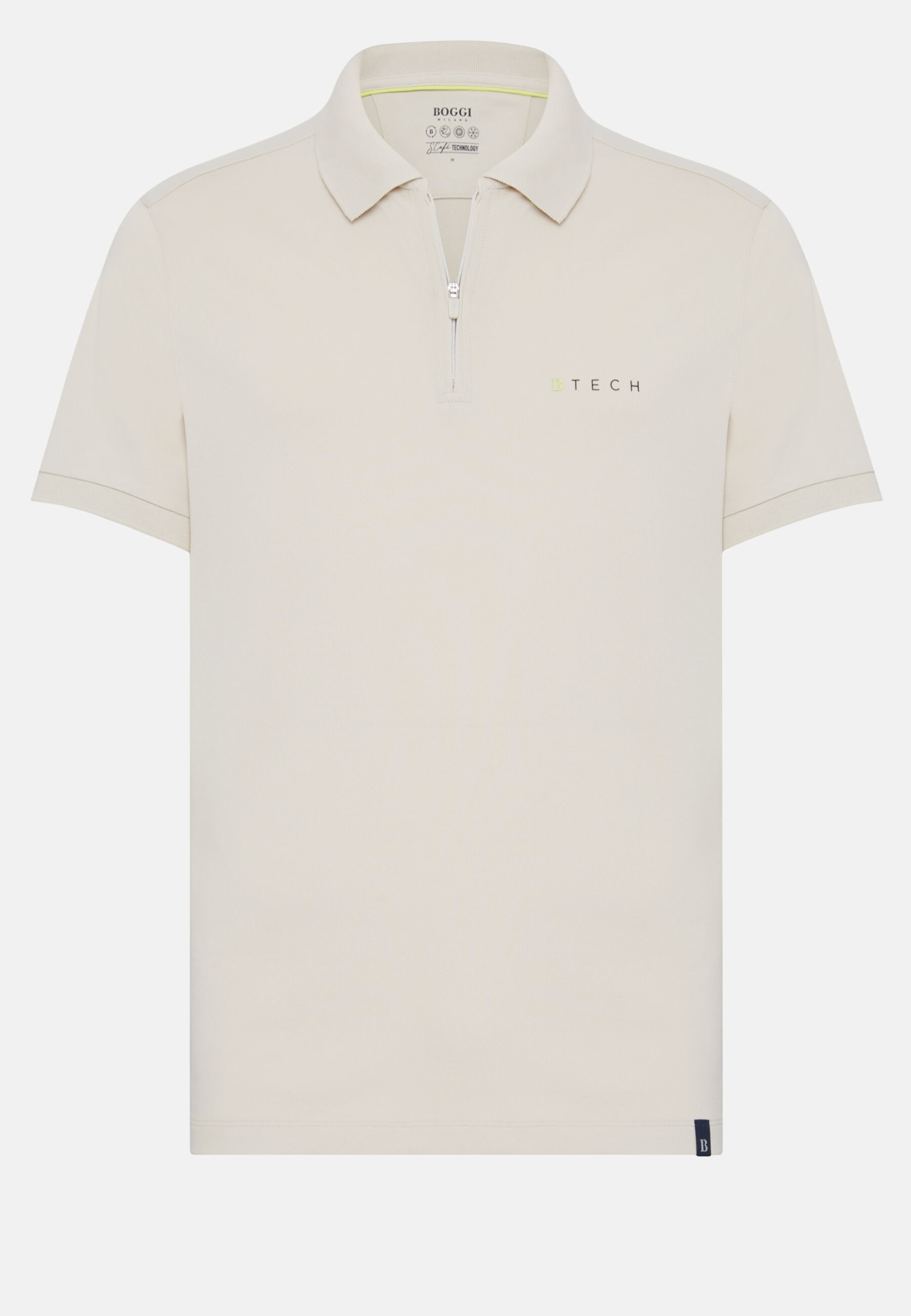 High-Performance Piqué Polo Shirt, Sand, hi-res