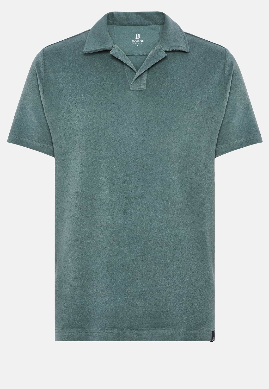 Cotton/Nylon Polo Shirt, Green, hi-res