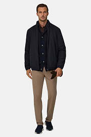 Bomber in Technical Fabric B Tech, Navy blue, thumb, 2