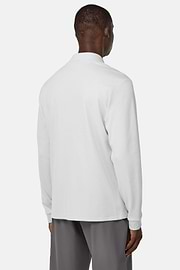 Cotton Blend Full-Zip Sweatshirt, Ice, hi-res