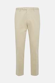 Stretch Cotton Trousers, Beige, hi-res