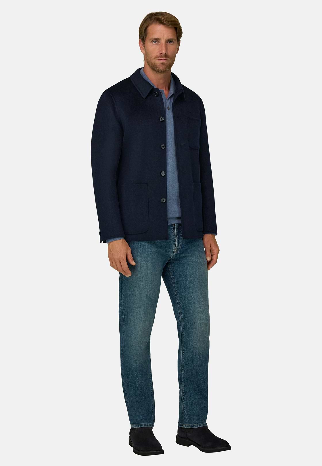 Shacket in Wool, Navy blue, hi-res, 2
