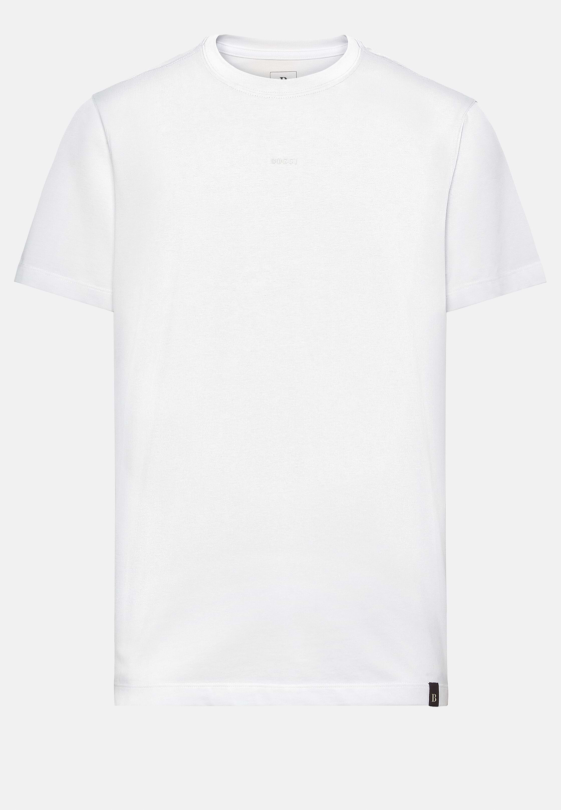 T-shirt En Coton Supima Extensible, Blanc, hi-res