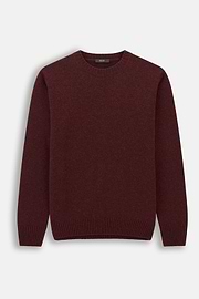 Rundhalspullover aus Mischgewebe, Burgundy, thumb, 5