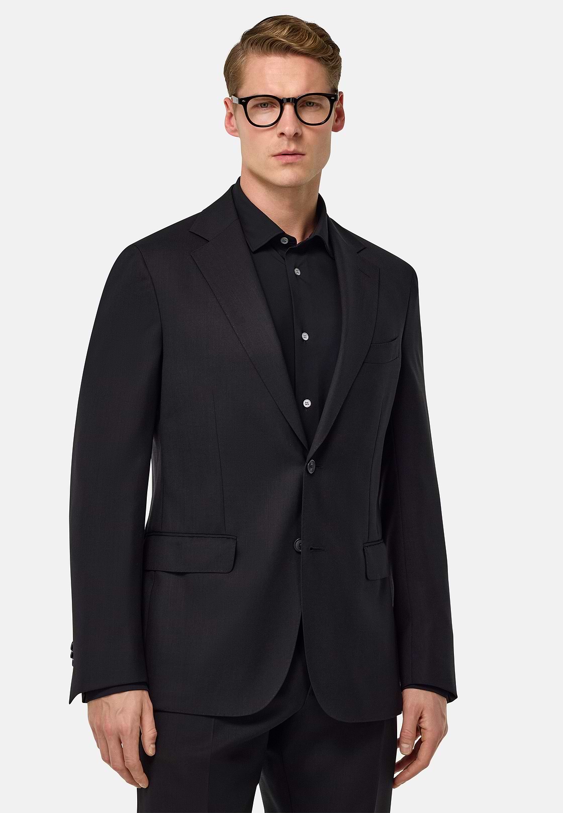 Travel wool jacket, Black, hi-res