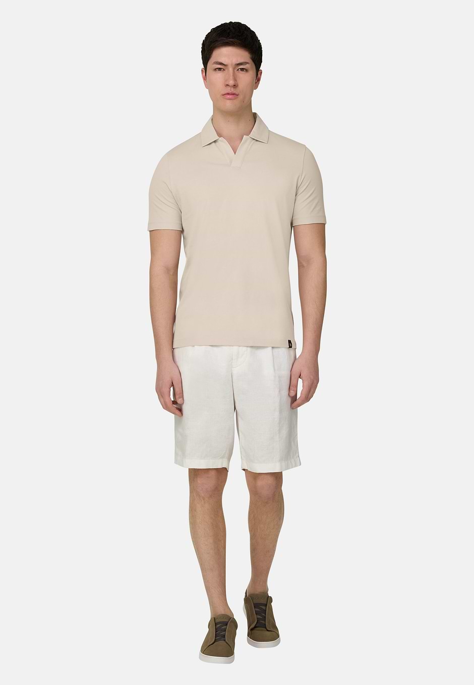 Polo In Cotone Pima, Sabbia, hi-res