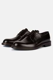 Derby-Schuhe Aus Leder, Braun, hi-res